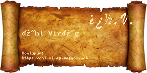 Öhl Virág névjegykártya