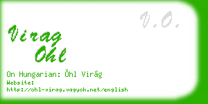 virag ohl business card